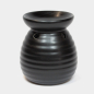 Preview: duftlampe-keramik-ringe-schwarz-12cm-hoch