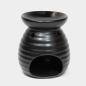 Preview: duftlampe-keramik-ringe-schwarz-12cm-hoch