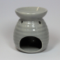 Preview: duftlampe-keramik-ringe-taupe-12cm-hoch