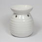 Preview: duftlampe-keramik-ringe-weiss-12cm-hoch