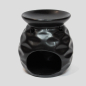 Preview: duftlampe-keramik-wellen-schwarz-12cm-hoch