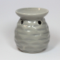 Preview: duftlampe-keramik-wellen-taupe-12cm-hoch