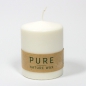 Preview: pure-stumpenkerze-natur-aus-stearin-und-rapswachs-90x70mm