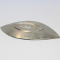 Preview: kerzenteller-blattform-messing-silberfarben-21x11cm