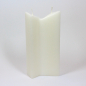 Preview: kerzenrohling-zwei-dreiecke-weiss-22x12x4,5cm