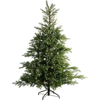 led-baumbeleuchtung-punkte-an-gruenen-draehten-408-lichter-farbton-warm-weiss