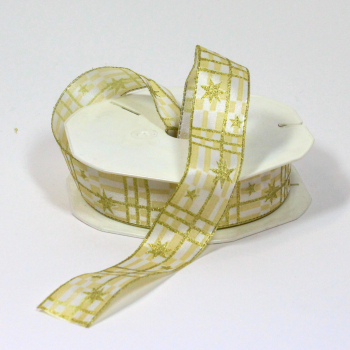Deko-Band-Sterne-und-Linien-gold-25mm-drahtkanten-rolle-mit-20m