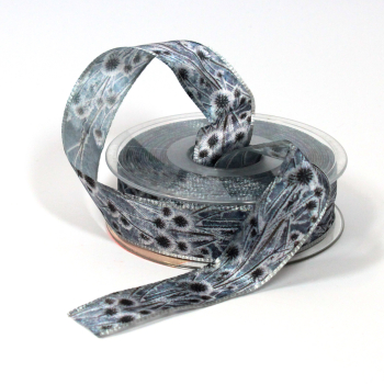 Deko-Band-kugeldistel-blaugrau-25mm-drahtkanten-rolle-mit-25m