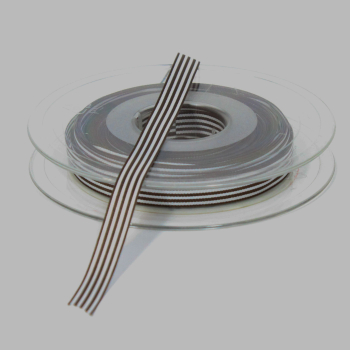 Deko-Band-stripes-braun-silber-9mm-rolle-mit-25m