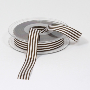 Deko-Band-stripes-braun-silber-16mm-rolle-mit-25m