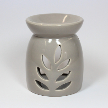 duftlampe-keramik-blaetter-taupe-12cm-hoch