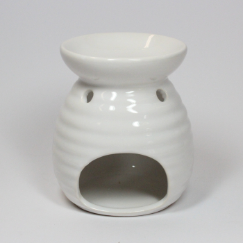 Preview: duftlampe-keramik-ringe-weiss-12cm-hoch
