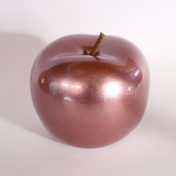 Preview: deko-keramik-apfel-metallic-rosenholz-12cm