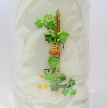 Preview: hochzeitskerze-gelbe-rose-2000x100mm