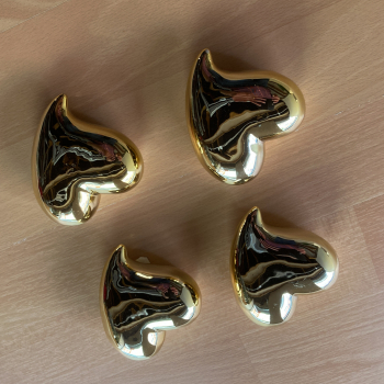 Preview: kunststoff-herz-gold-gläenzend-4er-Set-9c