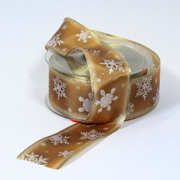 Deko-Band-Eisblumen-nugat-40mm-drahtkanten-rolle-mit-25m