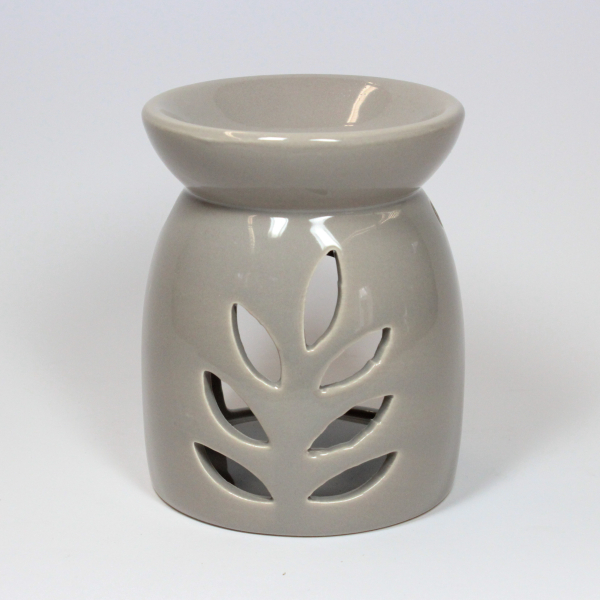 duftlampe-keramik-blaetter-taupe-12cm-hoch