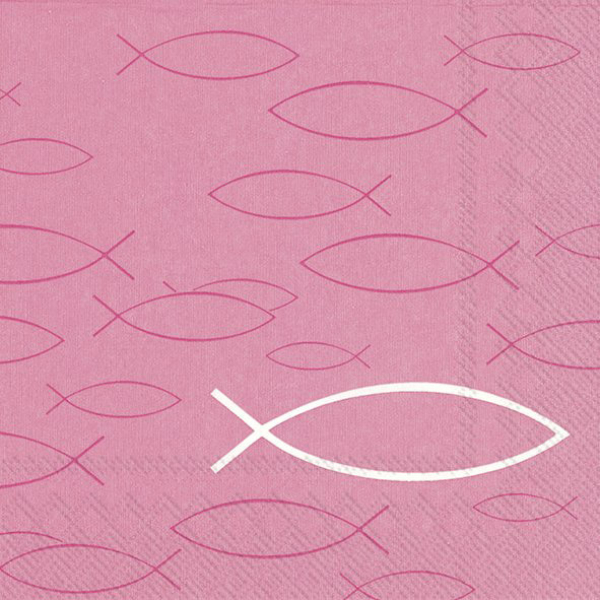 papier-lunch-serviette-peaceful-fish-pink-von-ihr-pakung-mit-20-stueck